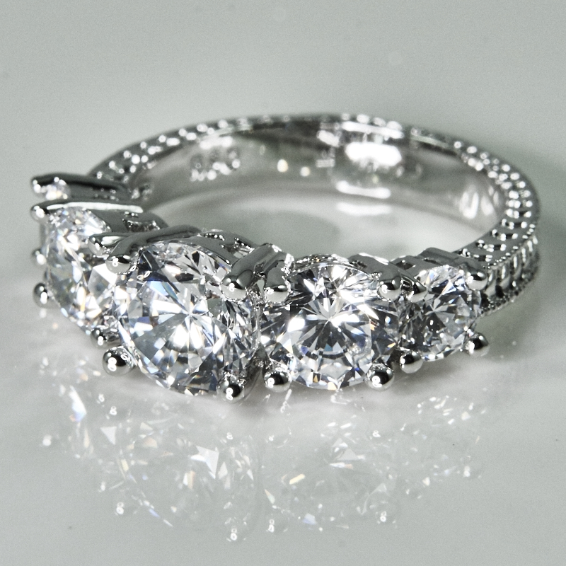 Tiered Princess Cut Ring