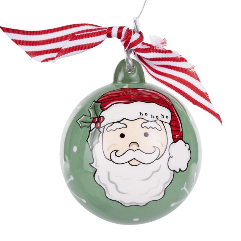 Santa Face Ball Ornament
