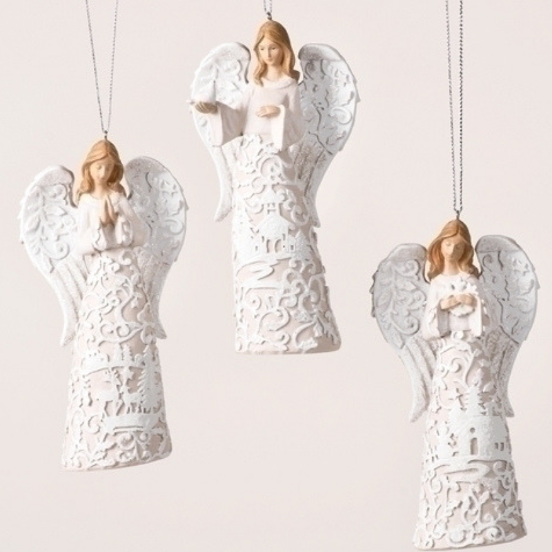 Paper Cut Angels Ornaments