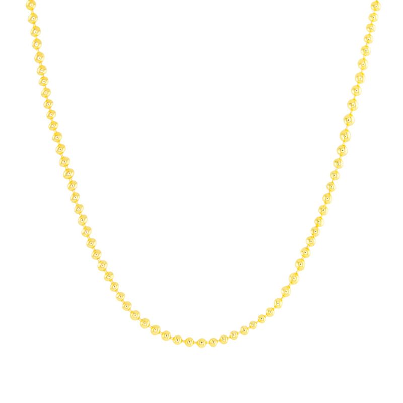 Beaded Chain Necklace Gold