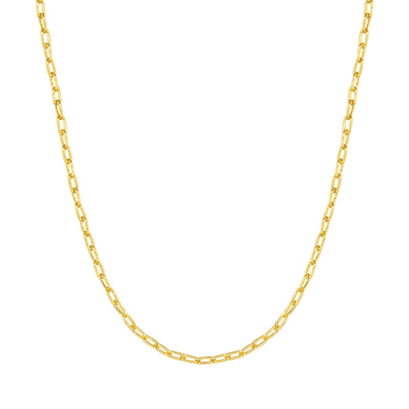 Paperclip Chain Necklace Gold