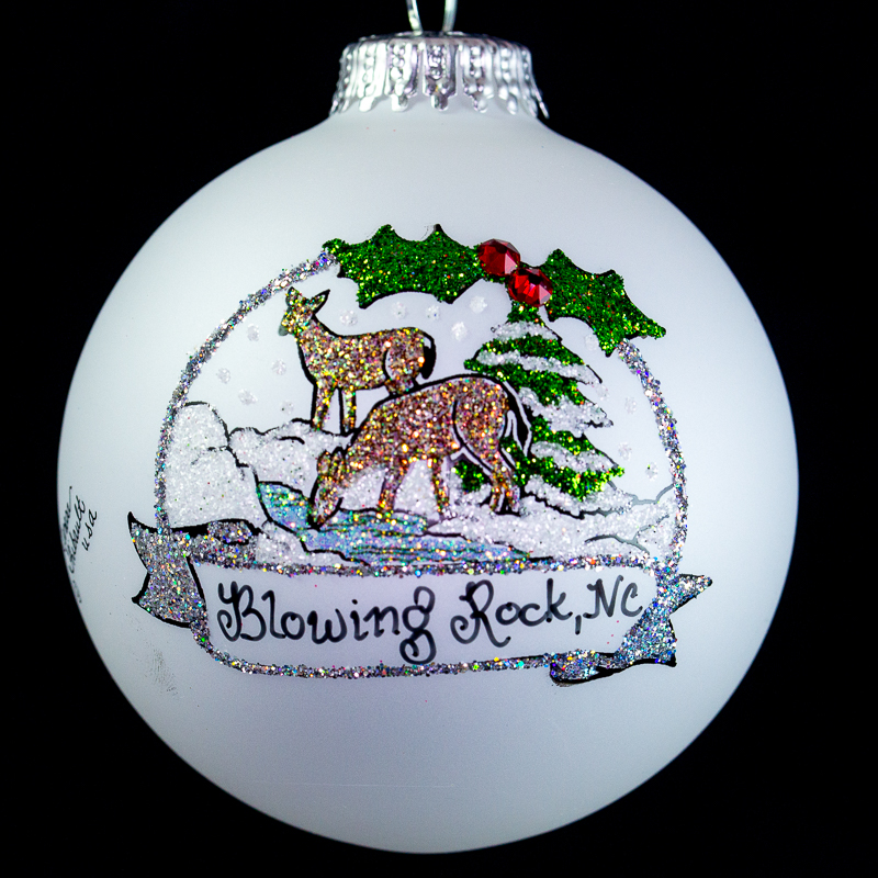 Blowing Rock Deer Ornament