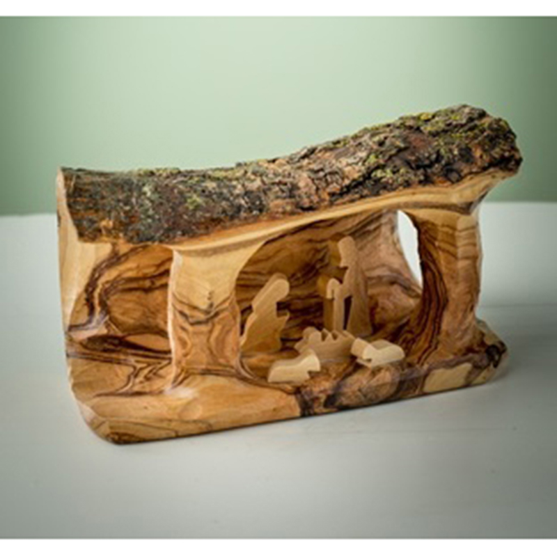 Tiny Grotto Carved in Branch