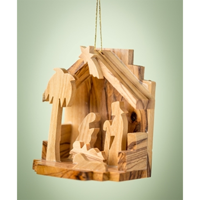 Small Grotto Nativity Ornament