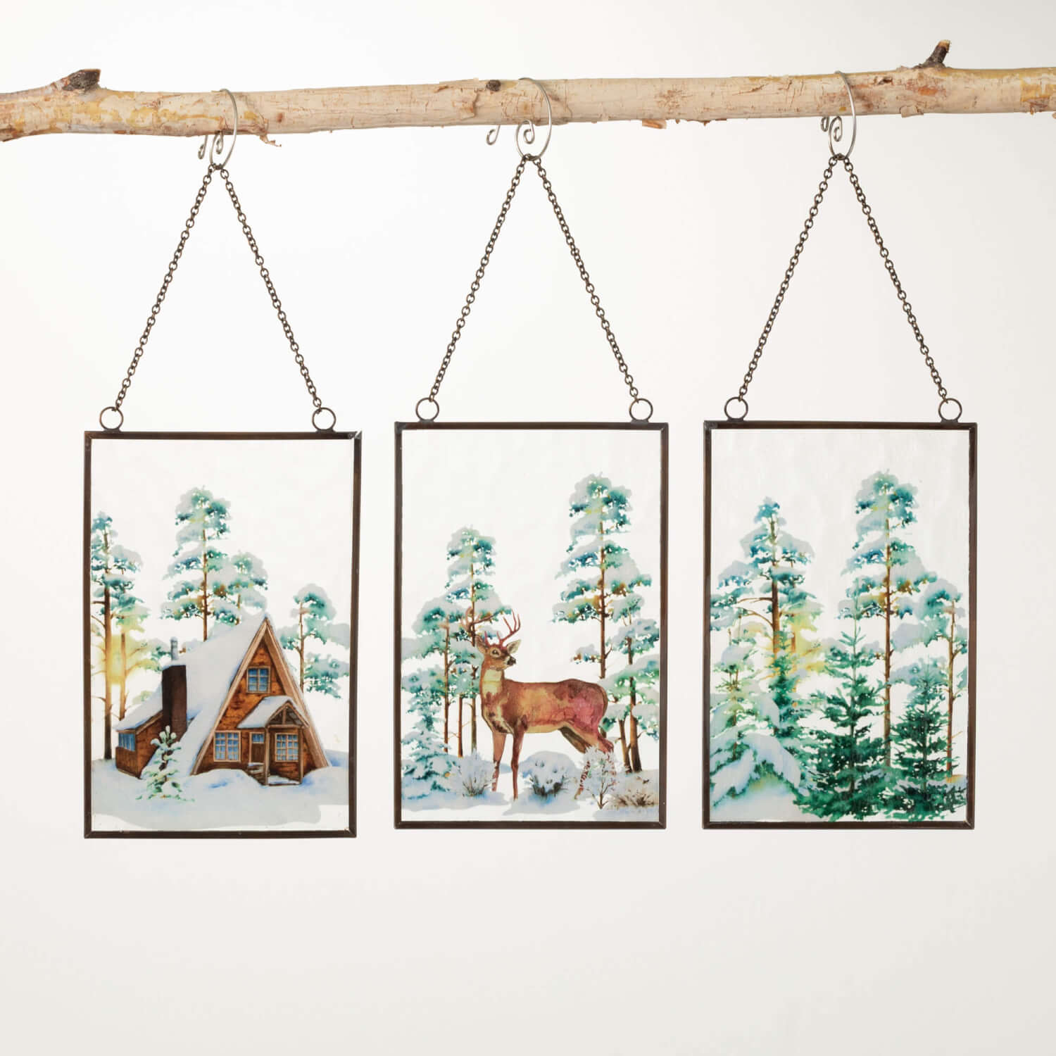 Woodland Triptych Ornaments